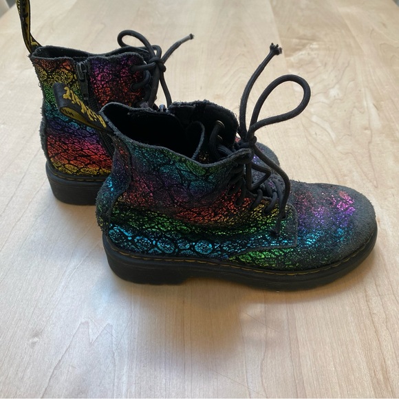 Dr Martens’1460 Faux Fux Lined Lace Up Boot - Youth - Picture 2 of 8